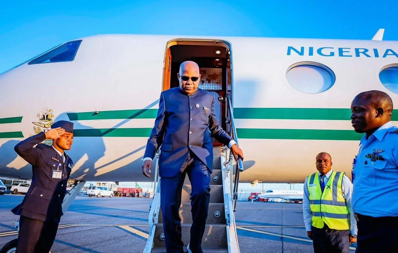 An Image of Vice President Kashim Shettima arrive in New York for 80th session UNGA. Photo credit: NAN